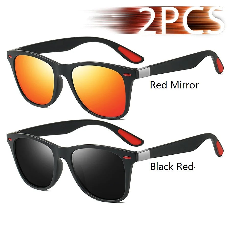 Fashion Vintage Square Unisex Driving Fishing Sunglasses Men Women Luxury Brand Designer Sun Glasses Anti-Glare Eyewear UV400 - Action Outdoors Kiwi