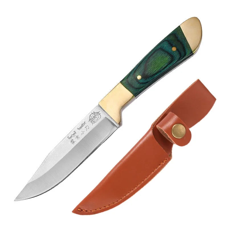 Hand steak meat knife camping copper head knife handlebar meat special knife multifunction fruit knife barbecue meat cutter knif - Action Outdoors Kiwi
