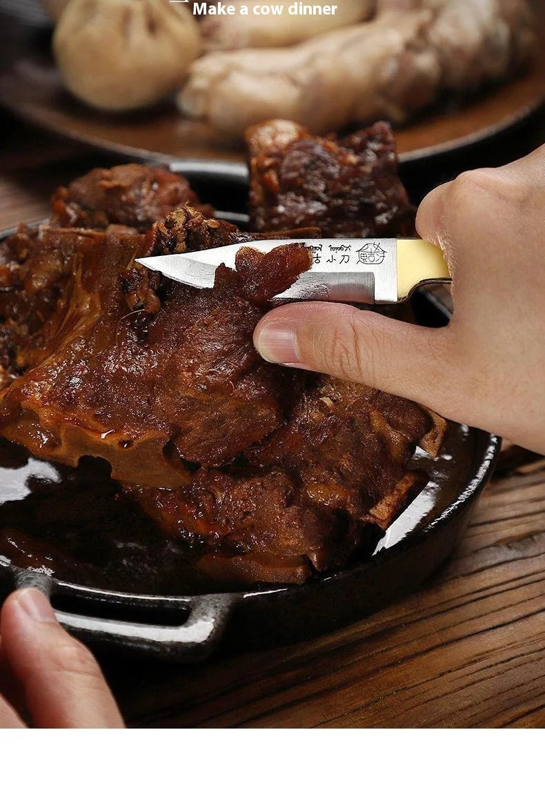 Hand steak meat knife camping copper head knife handlebar meat special knife multifunction fruit knife barbecue meat cutter knif - Action Outdoors Kiwi