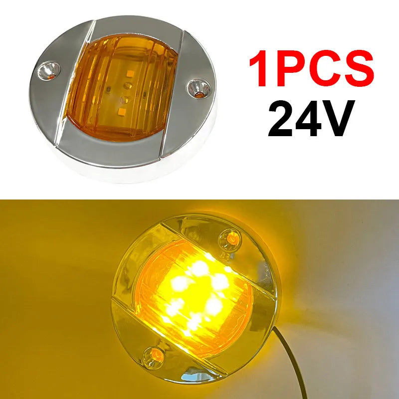 1Pcs DC12V/24V Marine Boat Transom LED Stern Light Round Cold White LED Tail Lamp Yacht Accessory Blue/White/Yellow/Green/Red - Action Outdoors Kiwi