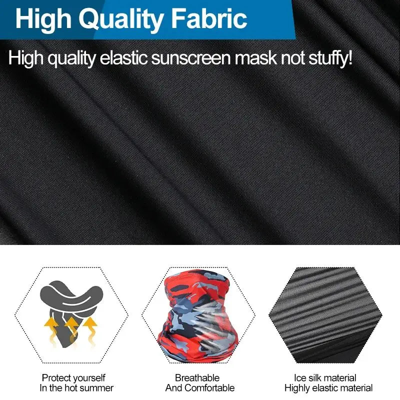 Cycling Mask Breathable Sunscreen Scarf Outdoor Scarf Neck Warmer Winter Bike Mask Headgear for Hiking Fishing Cycling Equipment - Action Outdoors Kiwi