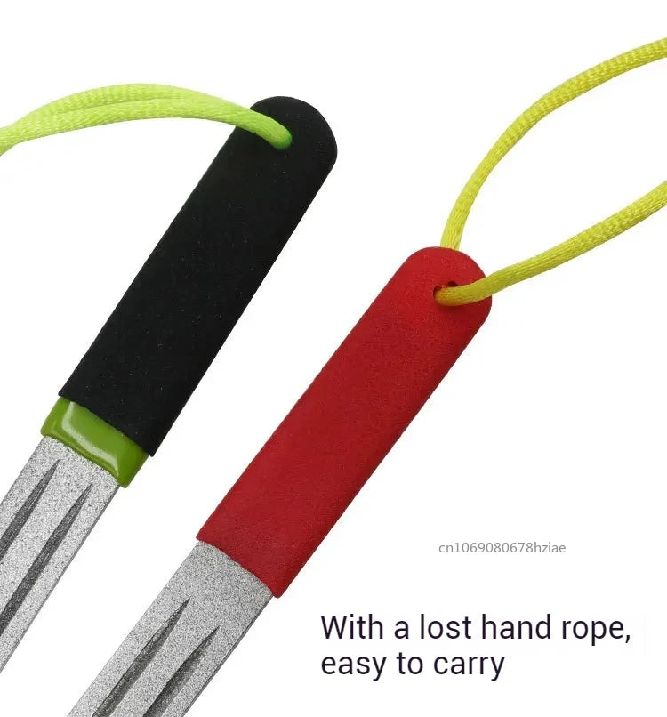 Portable Diamond Stone Fish Hook Diamond Sharpener Knife Sharpen Tools Hook Whetstone Keychain for Outdoor Fishing Accessories - Action Outdoors Kiwi