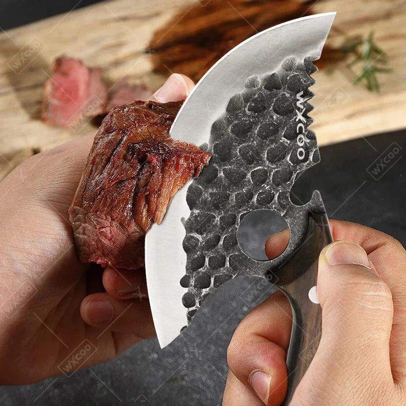 WXCOO Professional Kitchen Knives Hand Forged Boning Knife Stainless Steel Fruit Paring Knife Meat Cleaver Butcher Slicing Knife - Action Outdoors Kiwi
