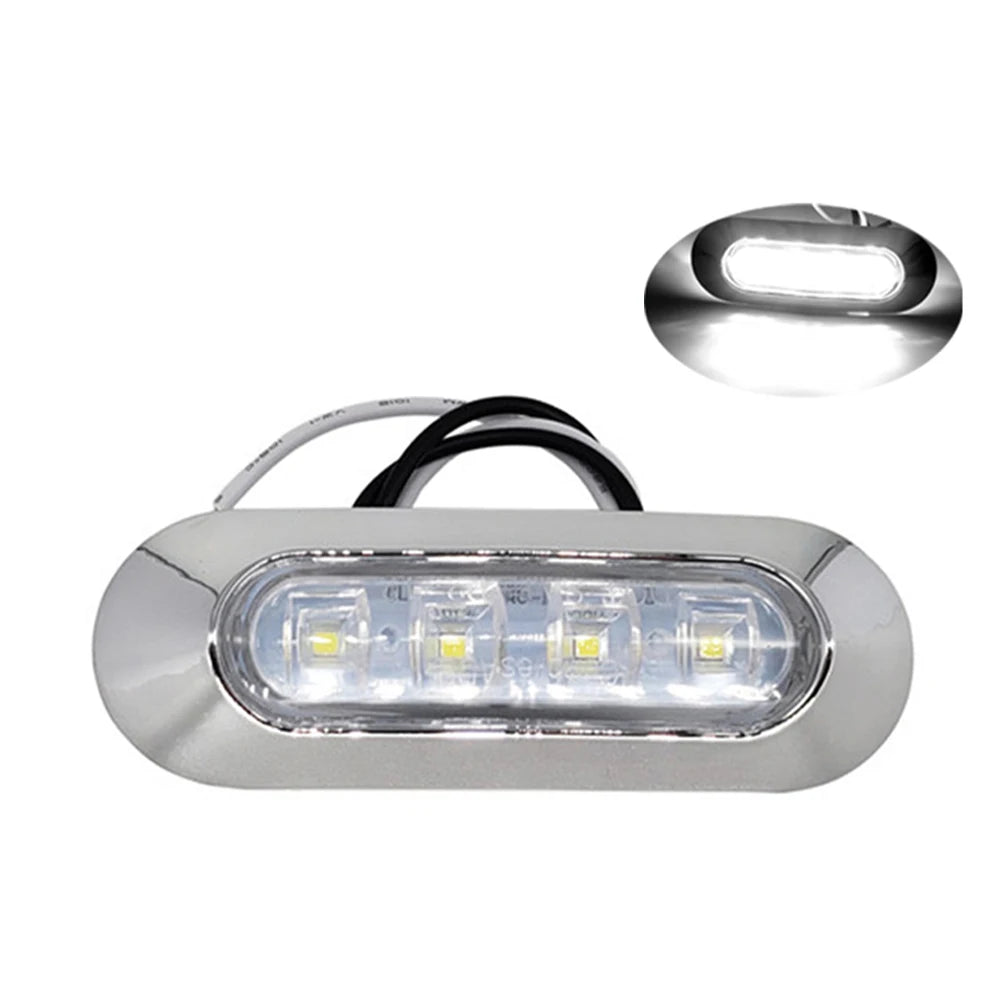2PCS LED Marine Boat Courtesy Light 12-30V 6LED Waterproof Boat Interior Stern Transom Light Side Marker White Light for Marine - Action Outdoors Kiwi