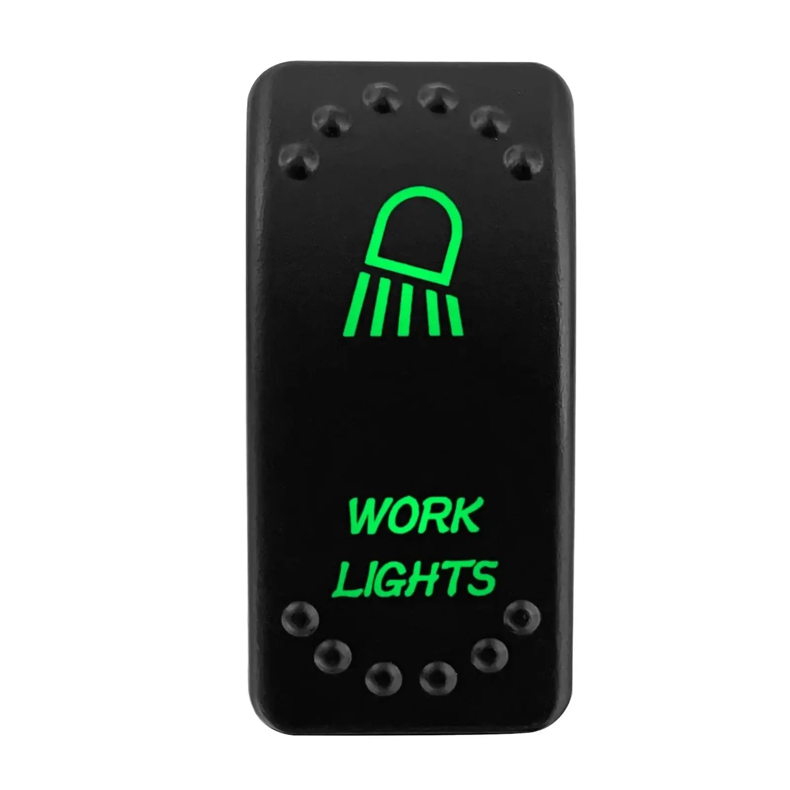 Waterproof Green Led Car Rocker Switch On Off 12V 20A Washer Wiper Momentary Toggle Switch For Marine Boat ATV RZR RV Autosteer