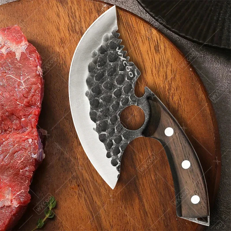 WXCOO Professional Kitchen Knives Hand Forged Boning Knife Stainless Steel Fruit Paring Knife Meat Cleaver Butcher Slicing Knife - Action Outdoors Kiwi