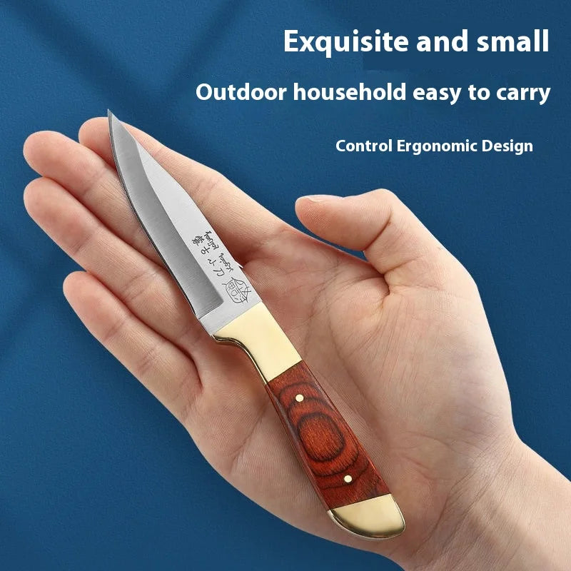 Hand steak meat knife camping copper head knife handlebar meat special knife multifunction fruit knife barbecue meat cutter knif - Action Outdoors Kiwi
