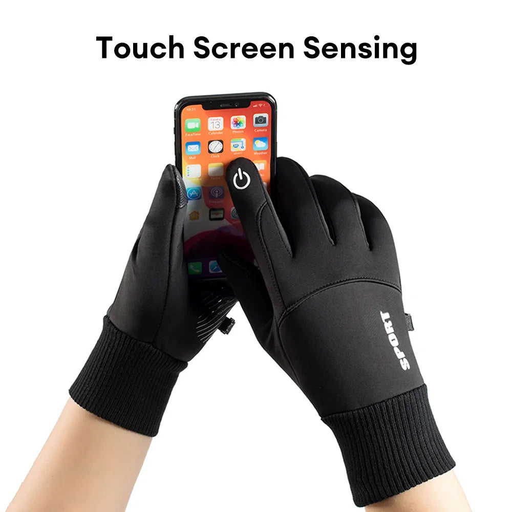 Winter Waterproof Women's Gloves Touchscreen Windproof Sports Fishing Driving Motorcycle Ski Non-slip Warm Cycling Men Gloves - Action Outdoors Kiwi