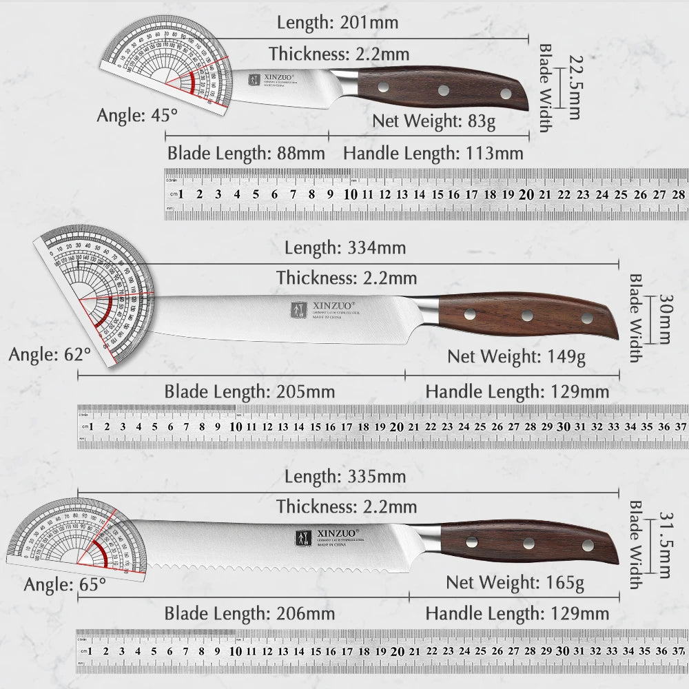 XINZUO Kitchen Tools 6 PCS Kitchen Knife Set - Action Outdoors Kiwi