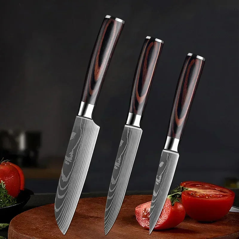 Kitchen Knives High Stainless Steel Chef Knife Slicing Butcher Boning Knife Cleaver Meat Vegetables Fruit Fish Filleting Knife - Action Outdoors Kiwi