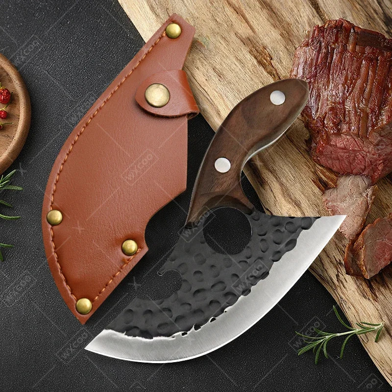 WXCOO Professional Kitchen Knives Hand Forged Boning Knife Stainless Steel Fruit Paring Knife Meat Cleaver Butcher Slicing Knife - Action Outdoors Kiwi