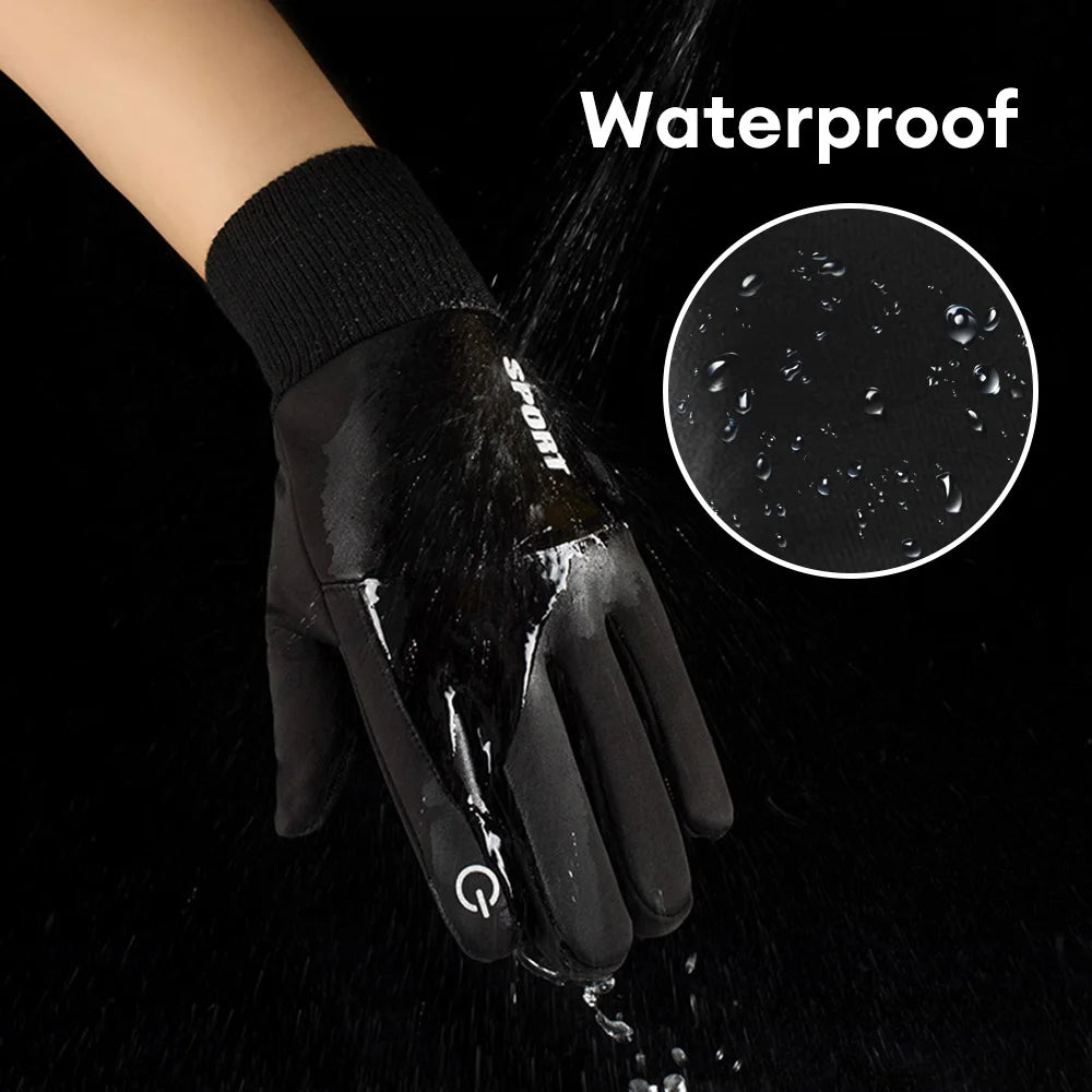 Winter Waterproof Women's Gloves Touchscreen Windproof Sports Fishing Driving Motorcycle Ski Non-slip Warm Cycling Men Gloves - Action Outdoors Kiwi