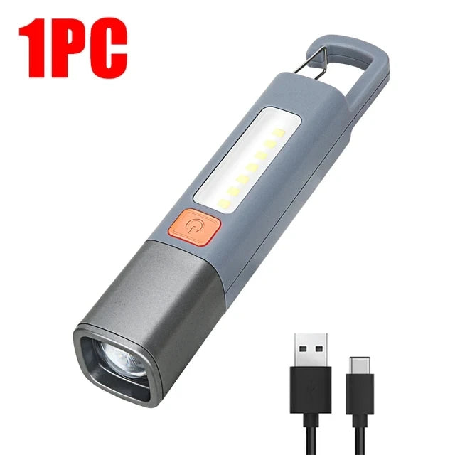 1-10PCS Super Bright COB Side Lights LED XPE Mini Portable Torch Zoomable Waterproof Outdoor Fishing Hunting Camping Flashlight - Action Outdoors Kiwi