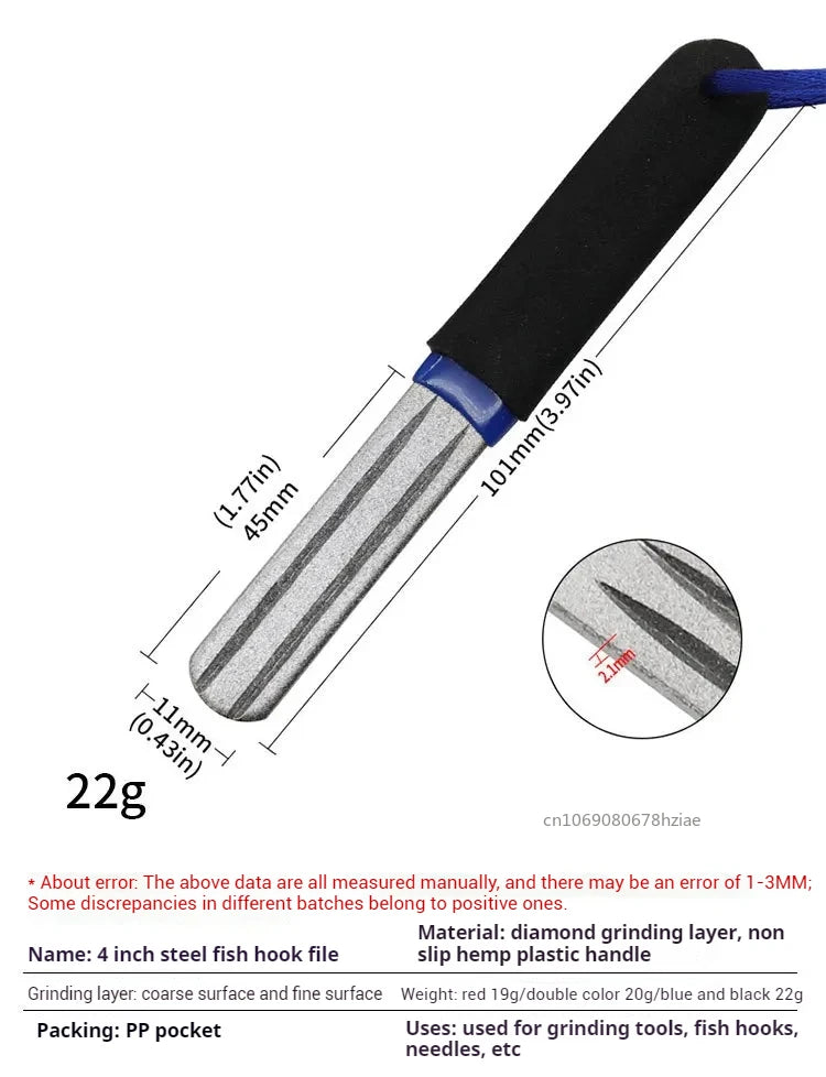Portable Diamond Stone Fish Hook Diamond Sharpener Knife Sharpen Tools Hook Whetstone Keychain for Outdoor Fishing Accessories - Action Outdoors Kiwi