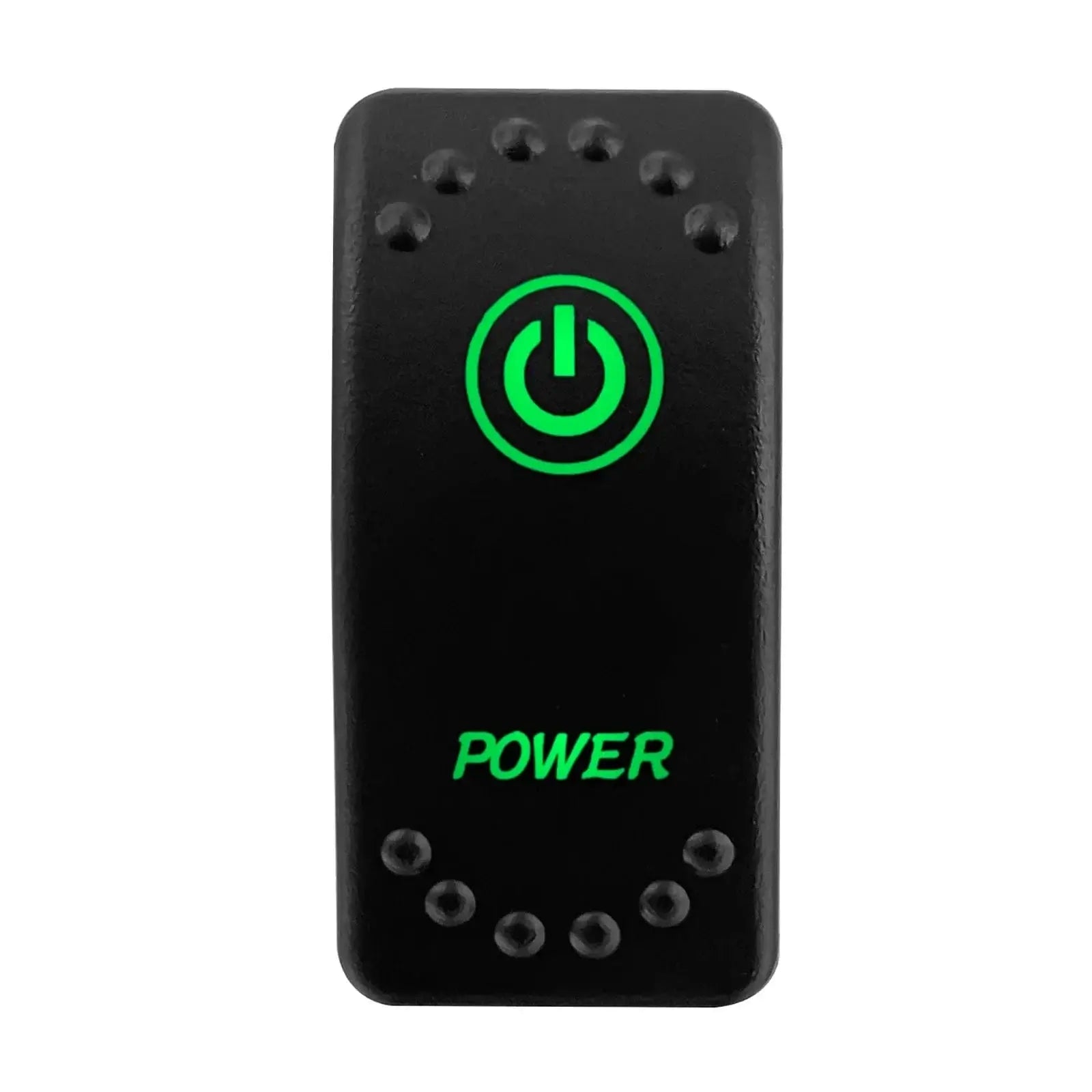 Waterproof Green Led Car Rocker Switch On Off 12V 20A Washer Wiper Momentary Toggle Switch For Marine Boat ATV RZR RV Autosteer