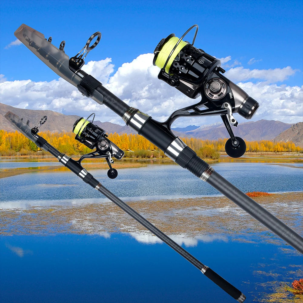 PHISHGER Telescopic Surf Spinning Rod 3.6/4.2/4.5/5.0/5.3m Power80-150g 30T Carbon Travel Surfcasting Shore Casting Fishing Pole - Action Outdoors Kiwi