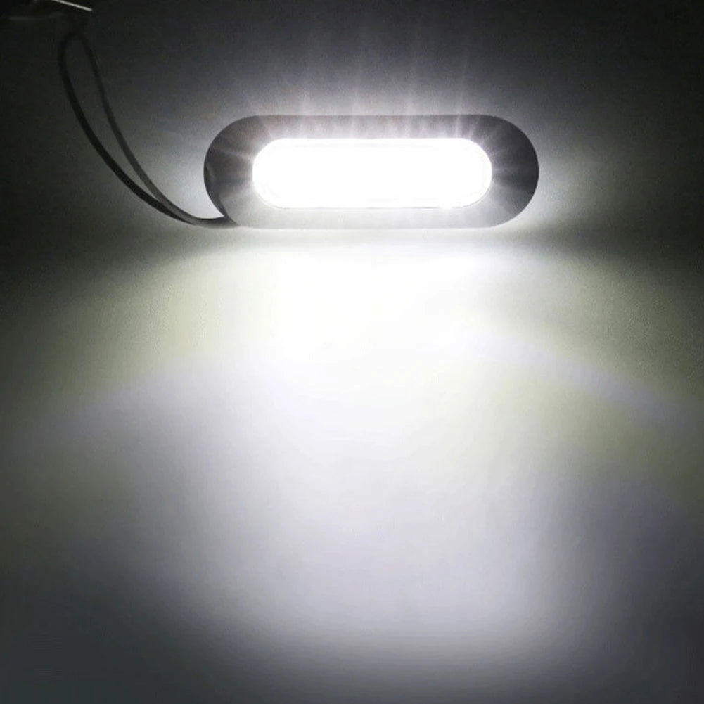 2PCS LED Marine Boat Courtesy Light 12-30V 6LED Waterproof Boat Interior Stern Transom Light Side Marker White Light for Marine - Action Outdoors Kiwi