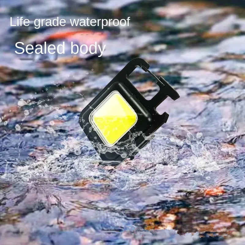 Mini LED Flashlight Keychain Multifunctional Portable COB Camping Lamps USB Charging Work Lights Outdoor Fishing Hiking Lanterna - Action Outdoors Kiwi