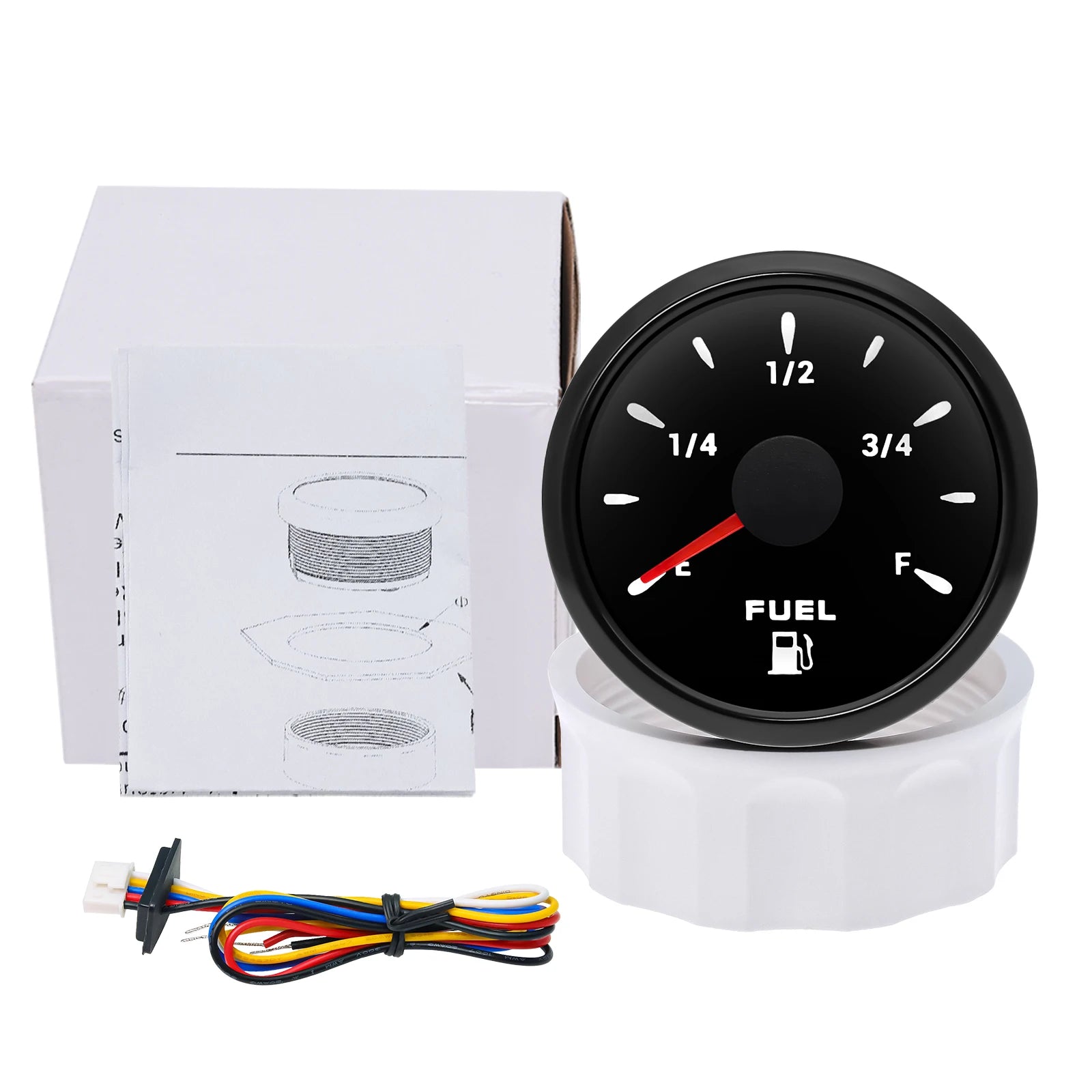 0-190Ω Fuel Float Sensor + Fuel Level Gauge(Option) 7 Color Backlight Fuel Tank Level Gauge With Alarm Light For Marine Car RVS - Action Outdoors Kiwi