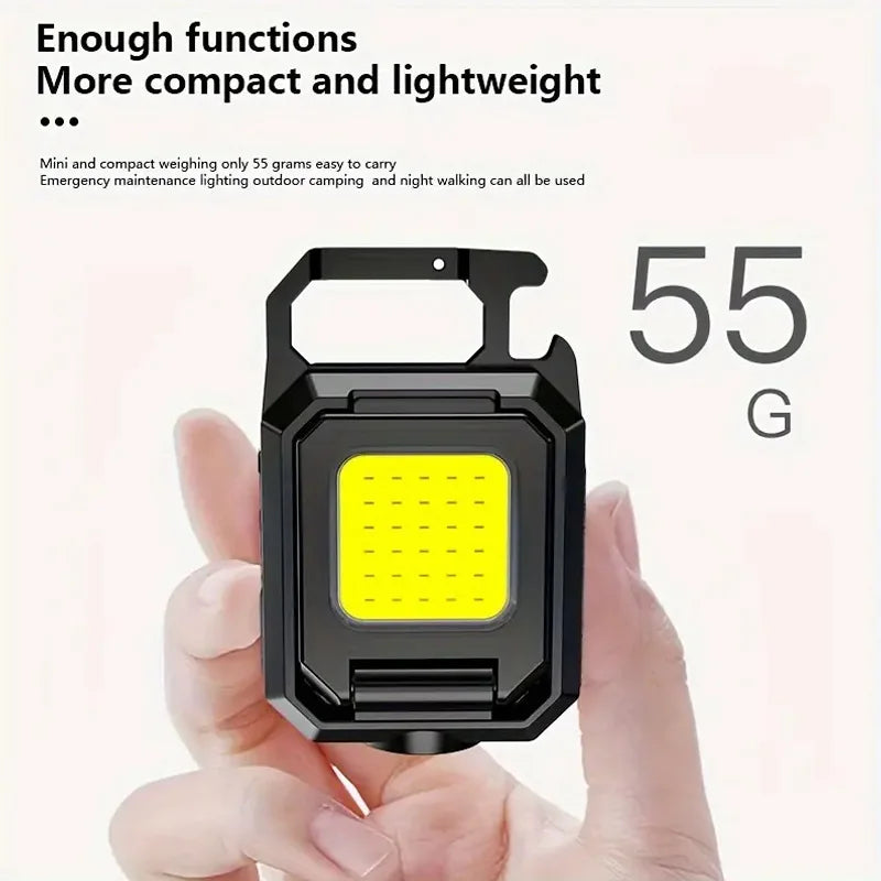 High Power Flashlight LED Keychain Work Light USB Rechargeable Waterproof Camping Fishing Lantern Torch Spotlight Outdoor Lamps - Action Outdoors Kiwi