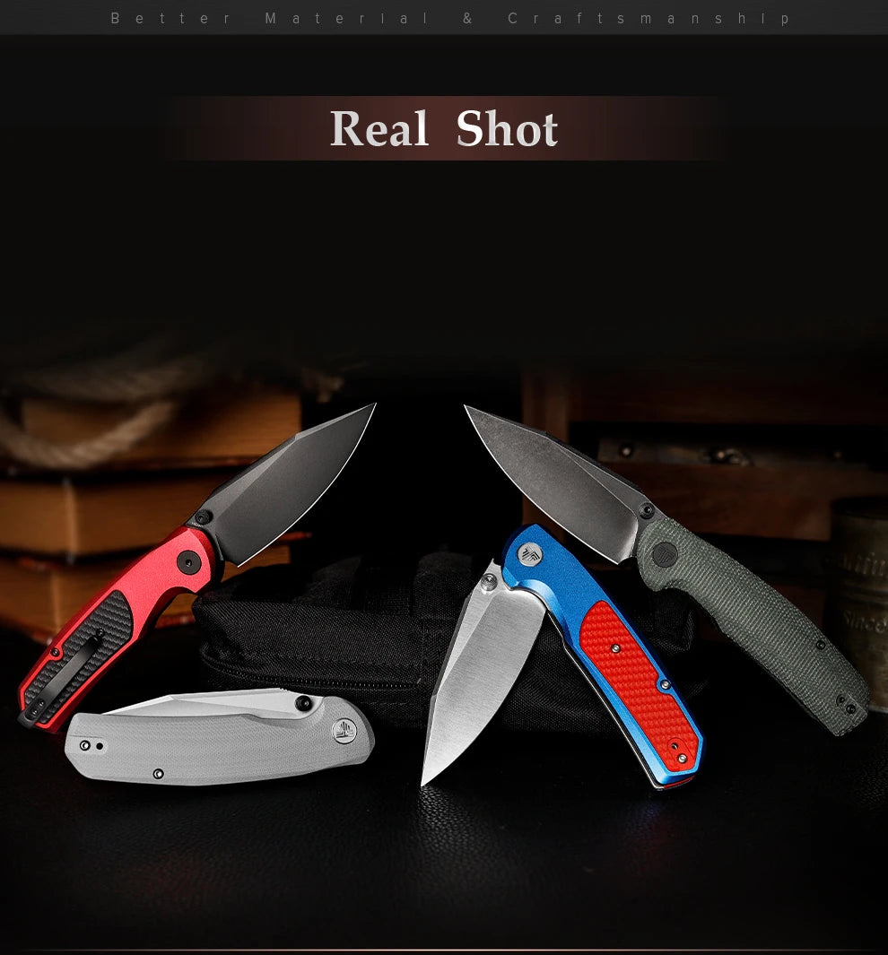TRIVISA EDC Folding Knife for Men, Axis Pocket Knife with Clip,3.34” 14C28N Steel ,Stonewash Blade,G10 Handle.Camping Tool - Action Outdoors Kiwi