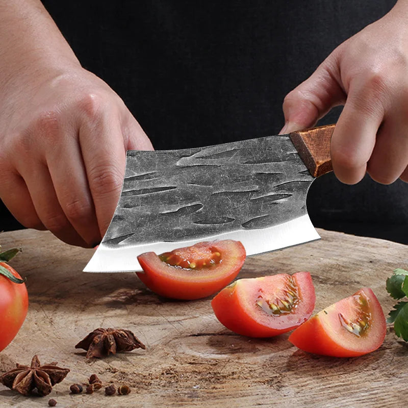 Cleaver Knife Slicing Fish Meat Vegetable Kitchen Knives Stainless Steel Wood Handle Boning Butcher Knife Chef Cooking Tools - Action Outdoors Kiwi