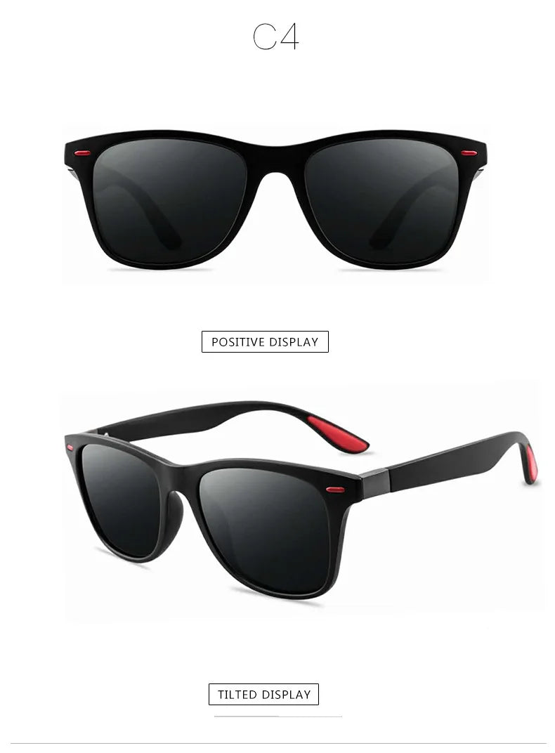 Fashion Classic Polarized Men And Women Square Sunglasses Anti Glare Goggles Travel Fishing Riding Glasses Uv400 - Action Outdoors Kiwi