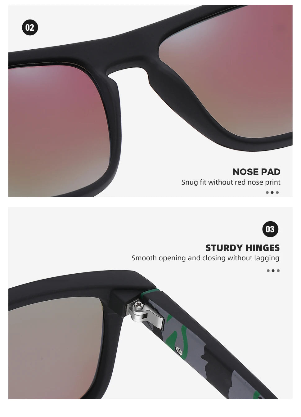 VAGHOZZ Brand Classic Sunglasses Men UV400 Fishing Sun Glasses Women Square Outdoor Male Sport Eyewear Driving Shades - Action Outdoors Kiwi