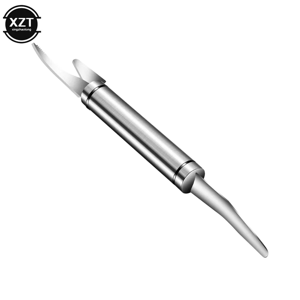 1pc Stainless Steel Shrimp Peeler Prawn Shrimp Deveiner Fishing Knife Lobster Shell Remover Peel Device Kitchen Seafood Tools - Action Outdoors Kiwi