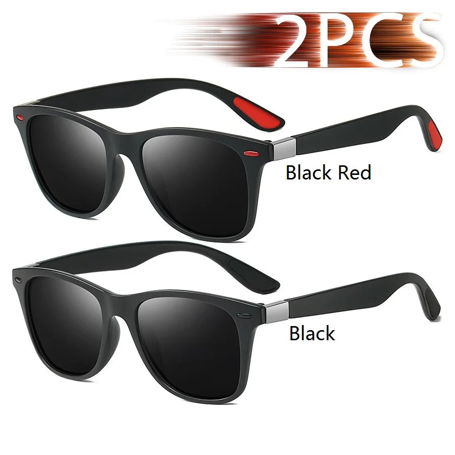 Fashion Vintage Square Unisex Driving Fishing Sunglasses Men Women Luxury Brand Designer Sun Glasses Anti-Glare Eyewear UV400 - Action Outdoors Kiwi