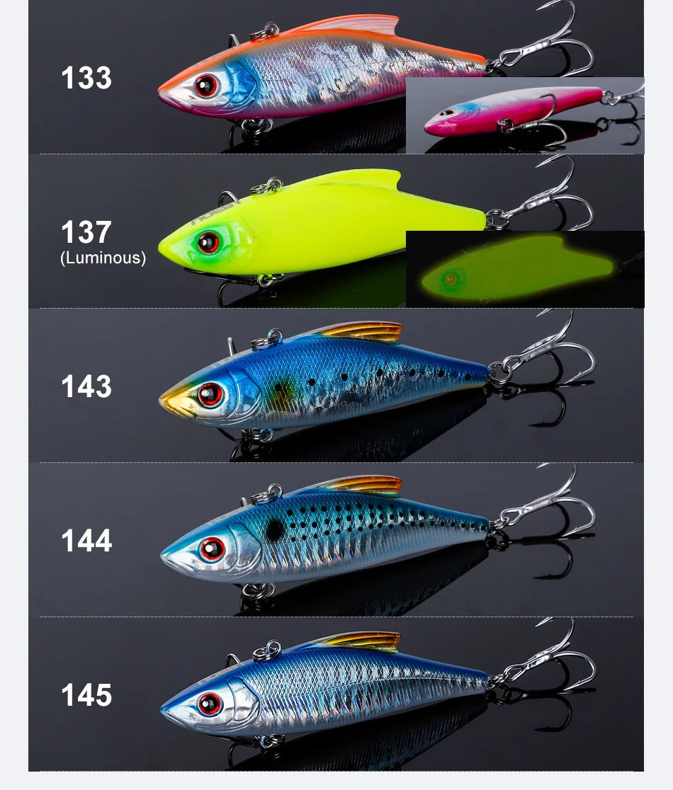 Noeby 3pcs VIB Fishing Lure 90mm 33g Rattling Variable Sinking Bait Wobblers Seawater Crankbait Pike Winter Fishing Tackle - Action Outdoors Kiwi