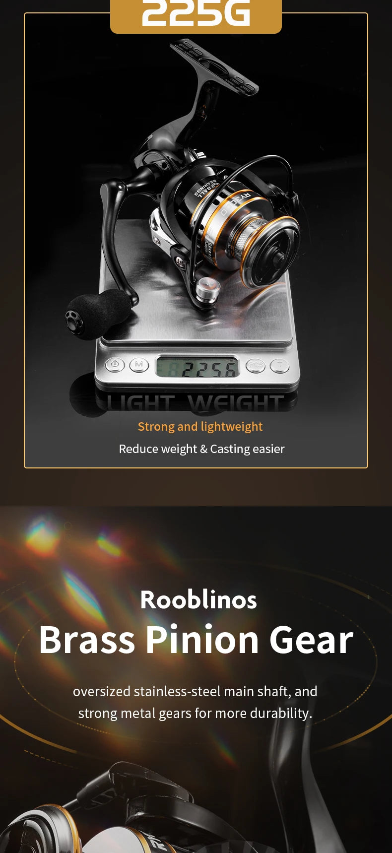 ROOBLINOS RY Spinning Reels Saltwater Freshwater Fishing Reel Ultralight Metal Frame Smooth And Tough High Speed Fishing Reels - Action Outdoors Kiwi