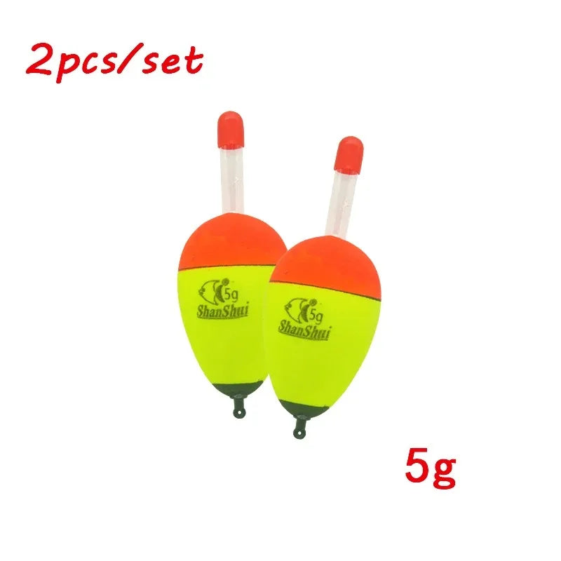 2pcs 5/8/10/15/20/30/40/50/60g EVA Luminous Fishing Night Float Light Stick Foam Plastic Bobber Sea Rock Fishing Striking Floats - Action Outdoors Kiwi
