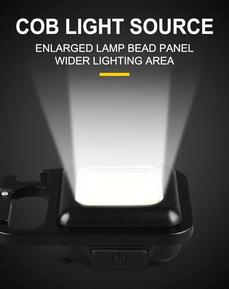 Mini Protable COB Flashlight Keychain Lamp 4 Lighting Modes Torch Outdoor Waterproof Emergency Camping Fishing Work Lights - Action Outdoors Kiwi