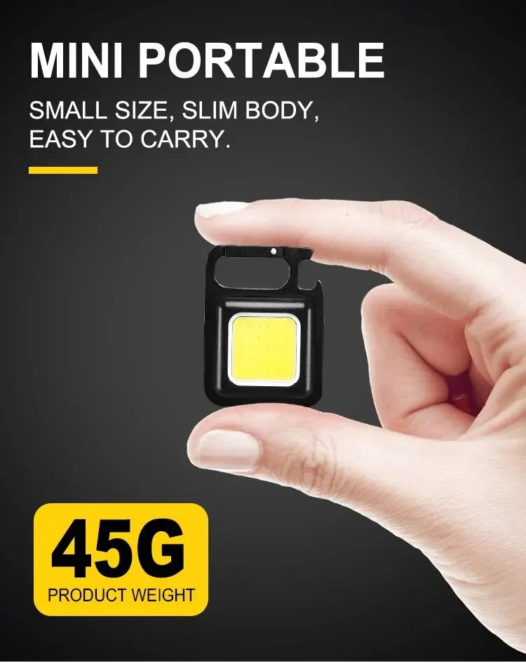 Mini Protable COB Flashlight Keychain Lamp 4 Lighting Modes Torch Outdoor Waterproof Emergency Camping Fishing Work Lights - Action Outdoors Kiwi