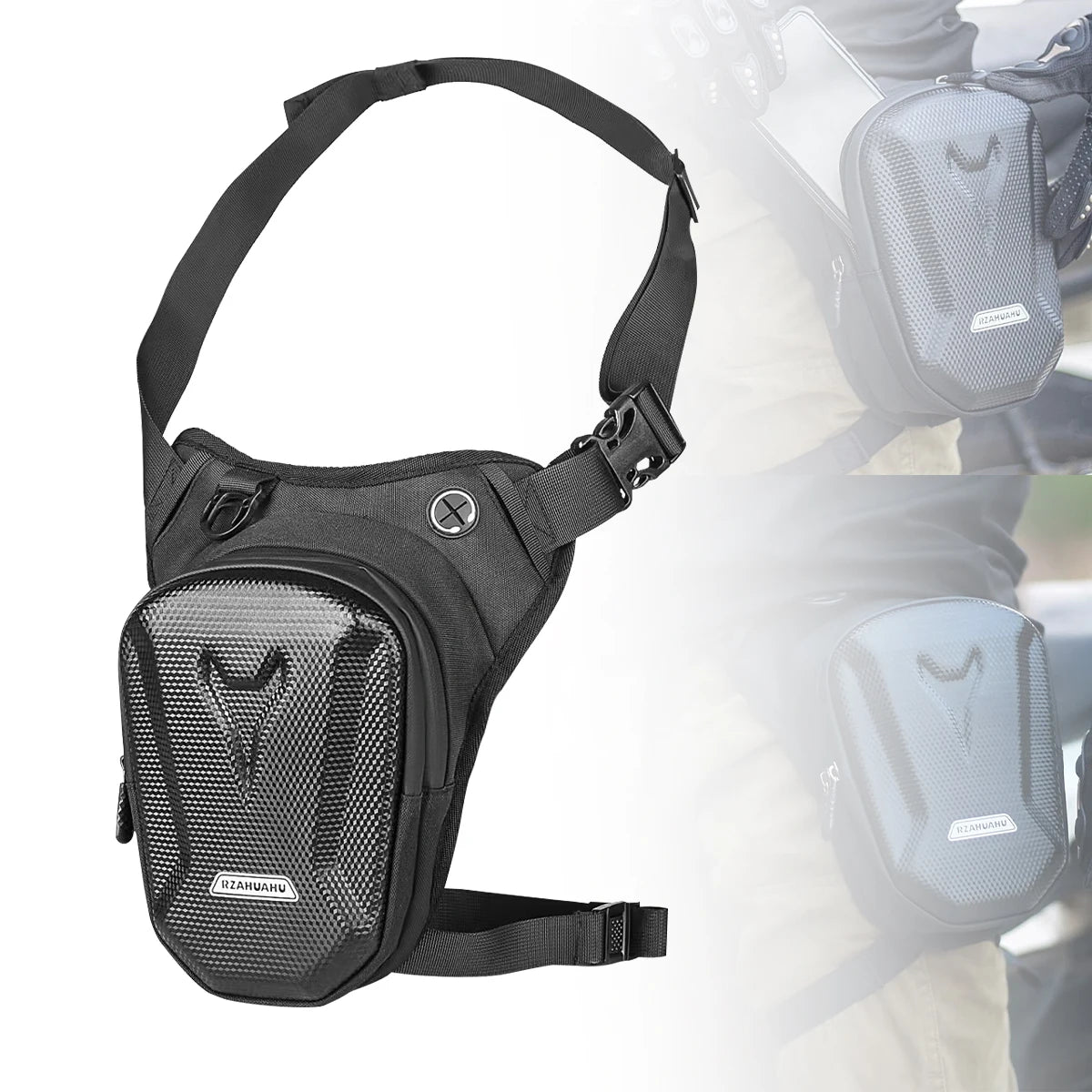 Hard Shell Drop Leg Bag Motorcycle Waterproof Waist Bag Hip Bum Fanny Pack For Outdoor Riding Cycling Hiking Fishing Climbing - Action Outdoors Kiwi