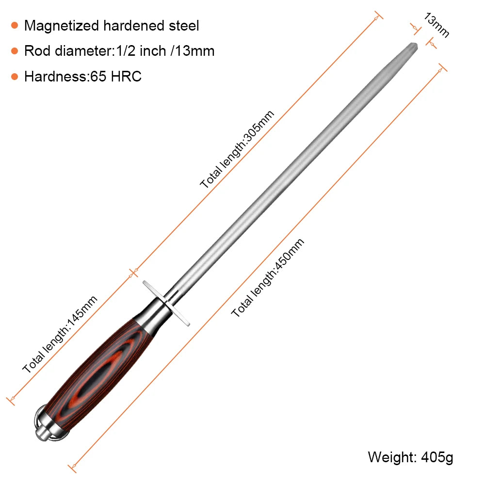 Professional Diamond Knife Sharpener 12 inch Color Wood Handle Handheld Kitchen Knife Sharpener Knife Fast sharp for All Knives - Action Outdoors Kiwi
