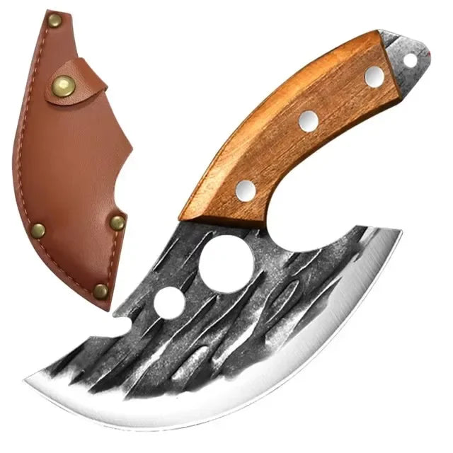 Boning Knife Wooden Handle Handmade Cooking Slicing Knife Chef Knives Barbecue Cleaver Meat Chop Vegetable Fruit Kitchen Knives - Action Outdoors Kiwi