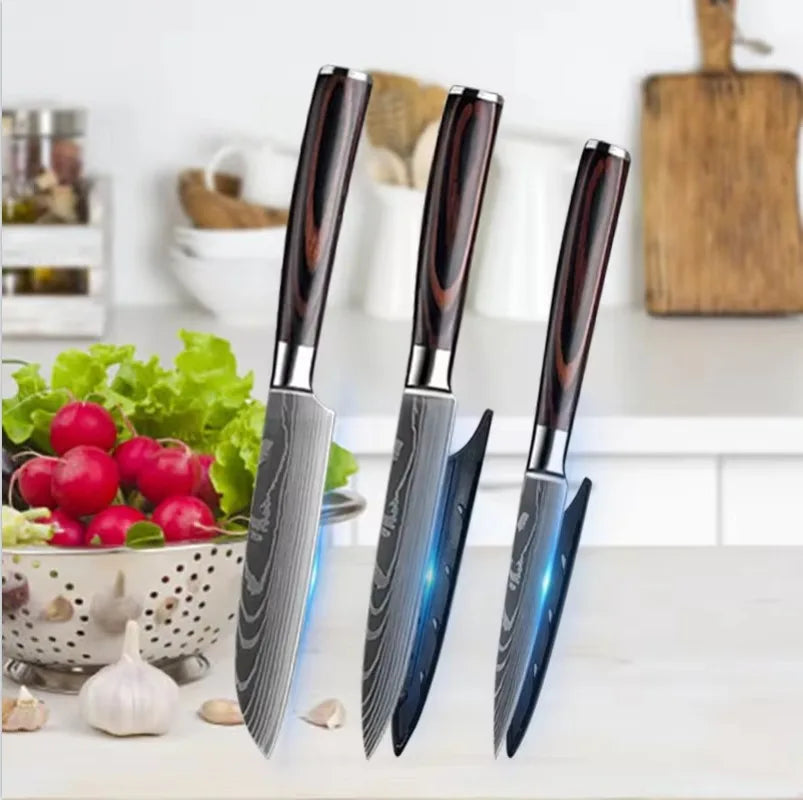 Kitchen Knives High Stainless Steel Chef Knife Slicing Butcher Boning Knife Cleaver Meat Vegetables Fruit Fish Filleting Knife - Action Outdoors Kiwi