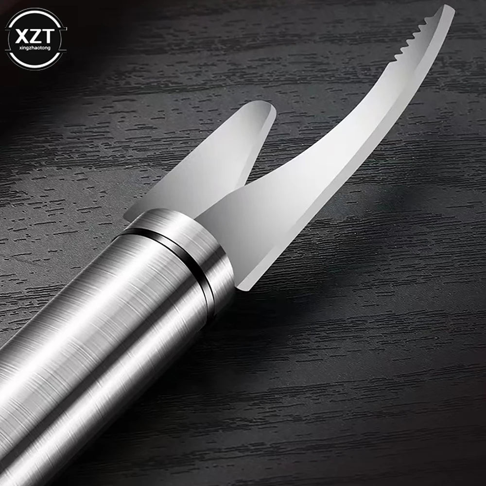 Stainless Steel Shrimp Peeler Prawn Shrimp Deveiner Fishing Knife Lobster Shell Remover Peel Device Kitchen Seafood Tools - Action Outdoors Kiwi
