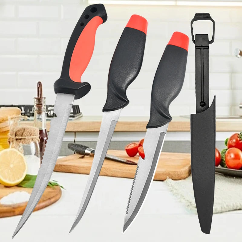 Stainless Steel Multifunctional Fishing Knife Fish Killing Knives Fish Planing Knife Kitchen Sharp Meat Cleaver Fruit Knife - Action Outdoors Kiwi