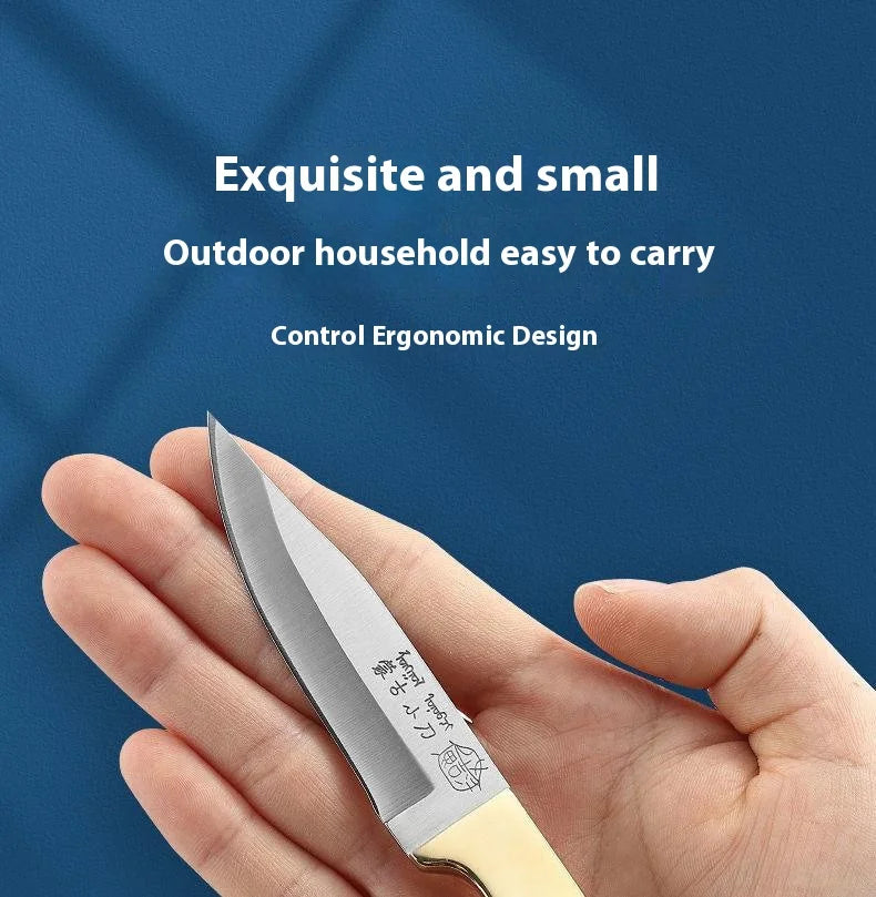 Hand steak meat knife camping copper head knife handlebar meat special knife multifunction fruit knife barbecue meat cutter knif - Action Outdoors Kiwi