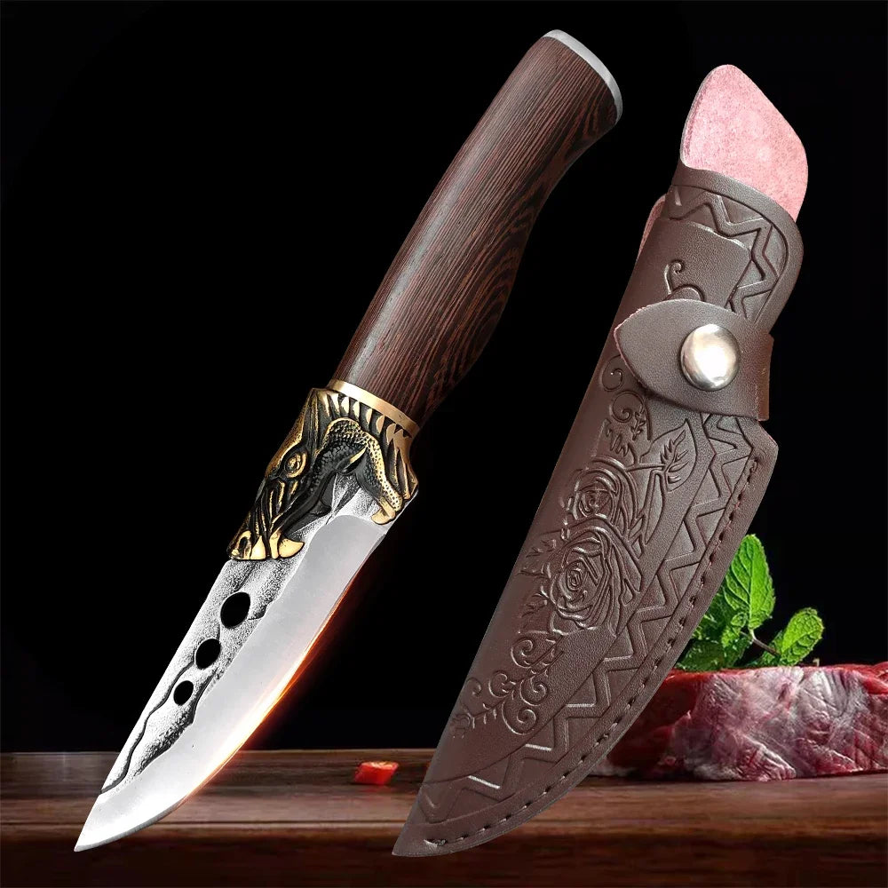 Kitchen Boning Knives Handmade Forged Butcher Cooking Knife Meat Cleaver Chopping Vegetables Stainless Steel Chef Cutting Knife - Action Outdoors Kiwi