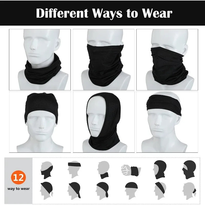 Breathable Sunscreen Ice Silk Scarf Outdoor Fishing Magic Face Scarf Neck Sleeve Cycling Mask Sports Headgear - Action Outdoors Kiwi