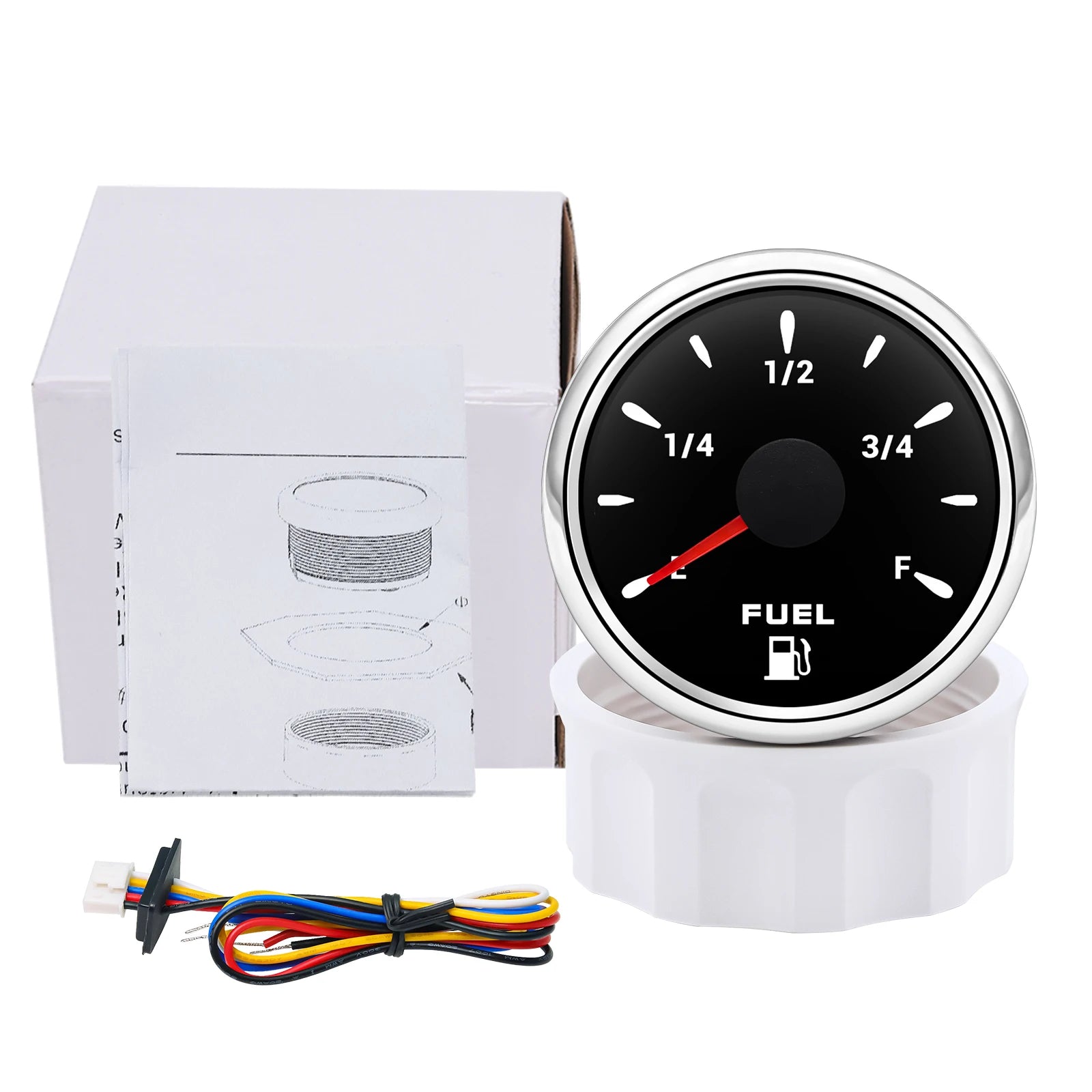 0-190Ω Fuel Float Sensor + Fuel Level Gauge(Option) 7 Color Backlight Fuel Tank Level Gauge With Alarm Light For Marine Car RVS - Action Outdoors Kiwi