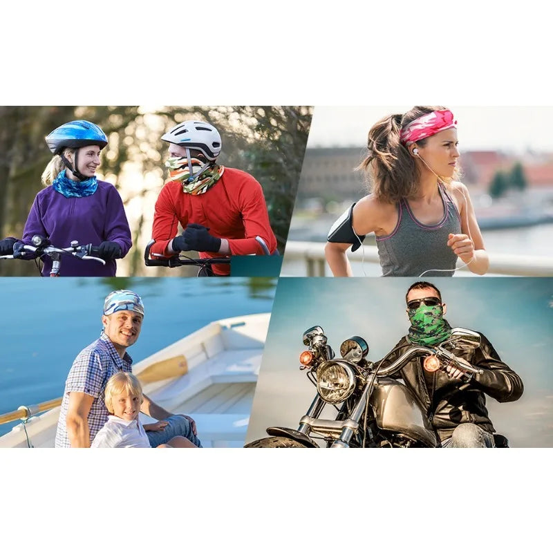 Breathable Sunscreen Ice Silk Scarf Outdoor Fishing Magic Face Scarf Neck Sleeve Cycling Mask Sports Headgear - Action Outdoors Kiwi
