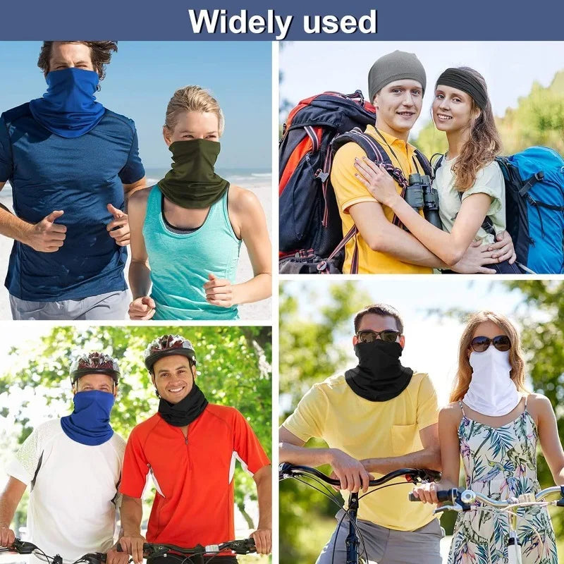 Breathable Sunscreen Ice Silk Scarf Outdoor Fishing Magic Face Scarf Neck Sleeve Cycling Mask Sports Headgear - Action Outdoors Kiwi