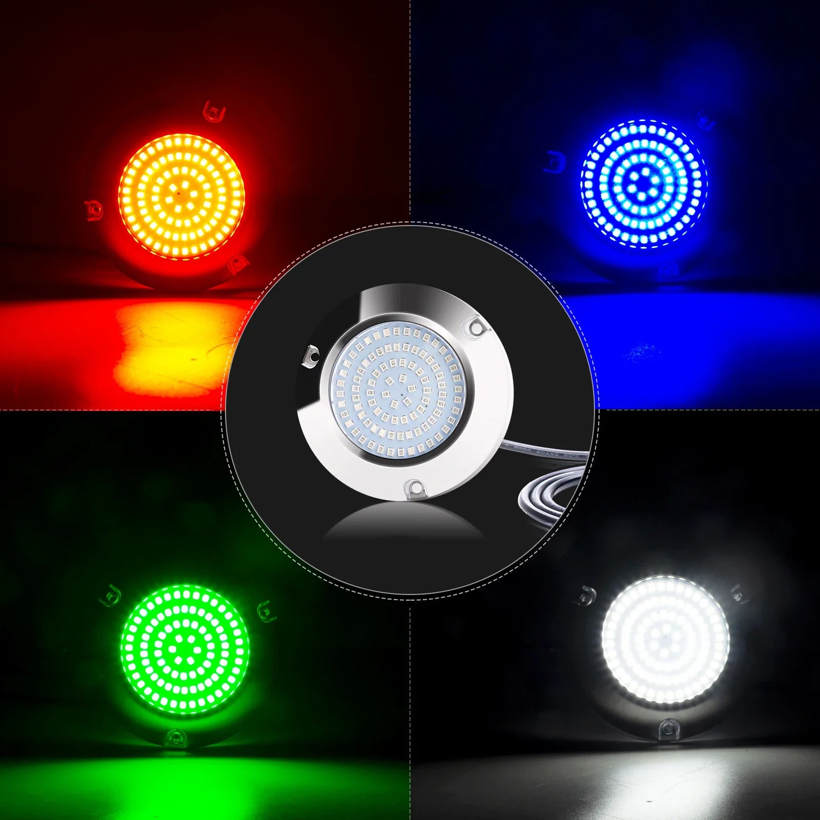 2pcs 120W LED Marine Yacht Lamp DC12V 24V 316L Stainless Steel IP68 Anti-corrosion Boat Underwater Light Saltwater Яхты Катера - Action Outdoors Kiwi