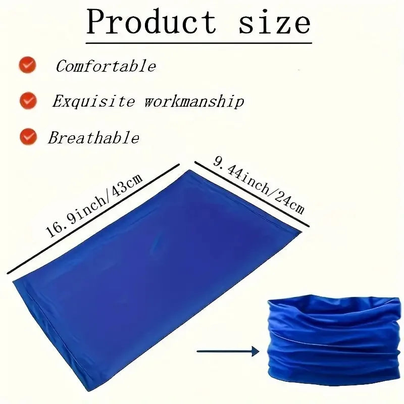 Breathable Sunscreen Ice Silk Scarf Outdoor Fishing Magic Face Scarf Neck Sleeve Cycling Mask Sports Headgear - Action Outdoors Kiwi
