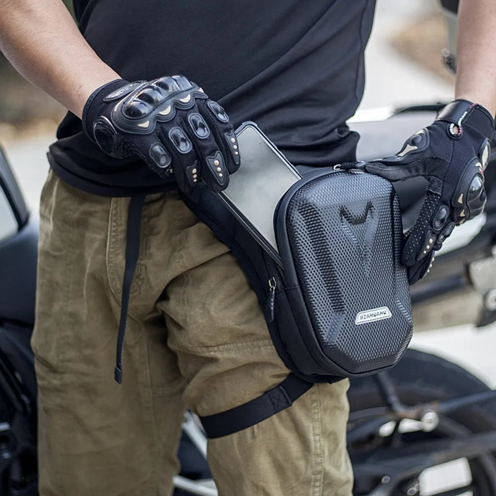 Hard Shell Drop Leg Bag Motorcycle Waterproof Waist Bag Hip Bum Fanny Pack For Outdoor Riding Cycling Hiking Fishing Climbing - Action Outdoors Kiwi
